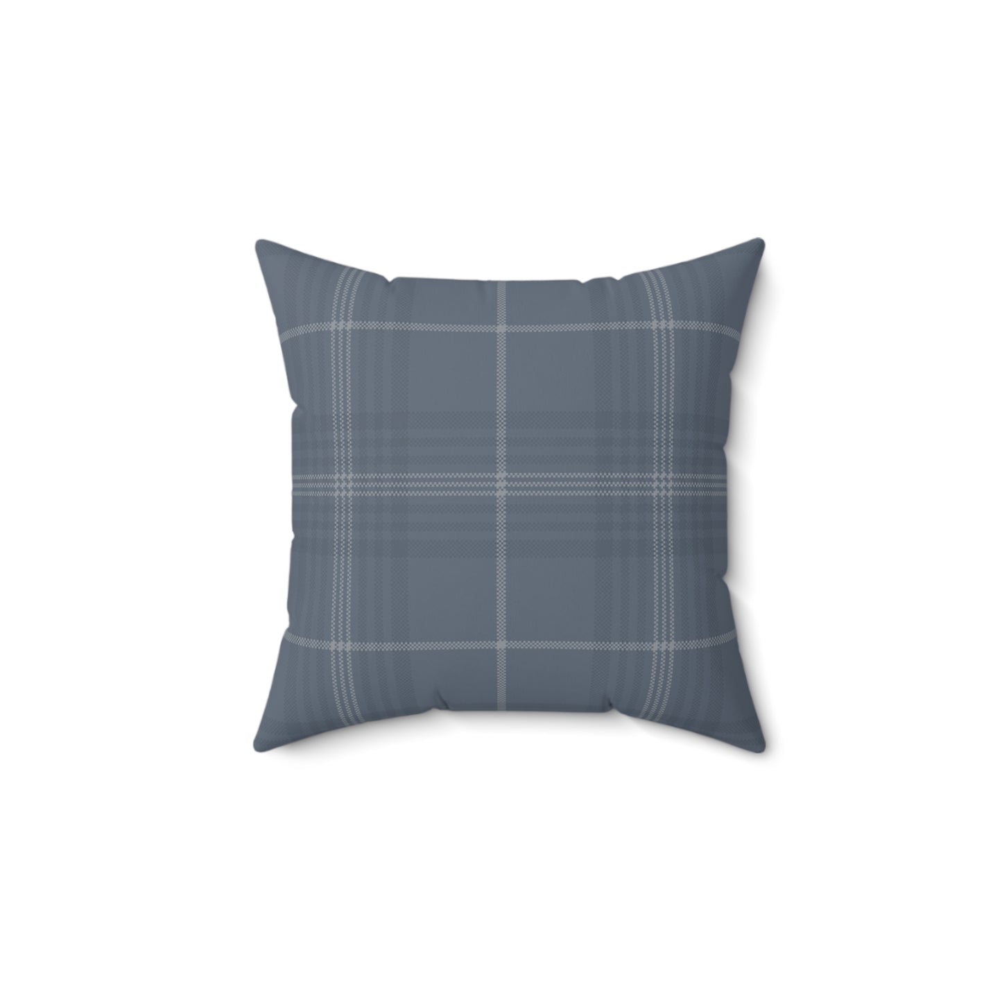 Long Haired Chihuahua Dogs Square Blue Plaid Throw Pillow, Pet Owner Home Decor Pillows, Chihuahuas Dog Memorial Gifts