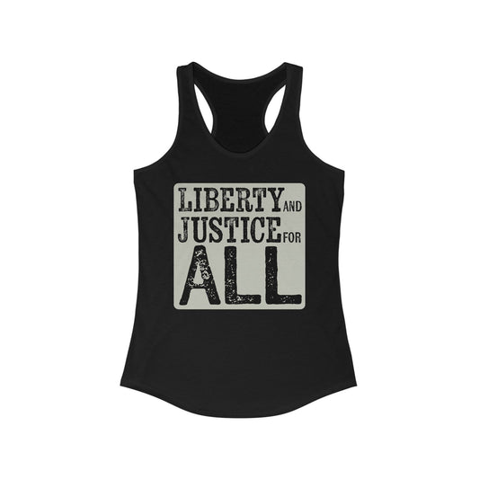 Liberty and Justice Racerback Tank Top, Protest Activist Women's Shirt, Feminist Empowerment Equality Top, Human Rights Tops