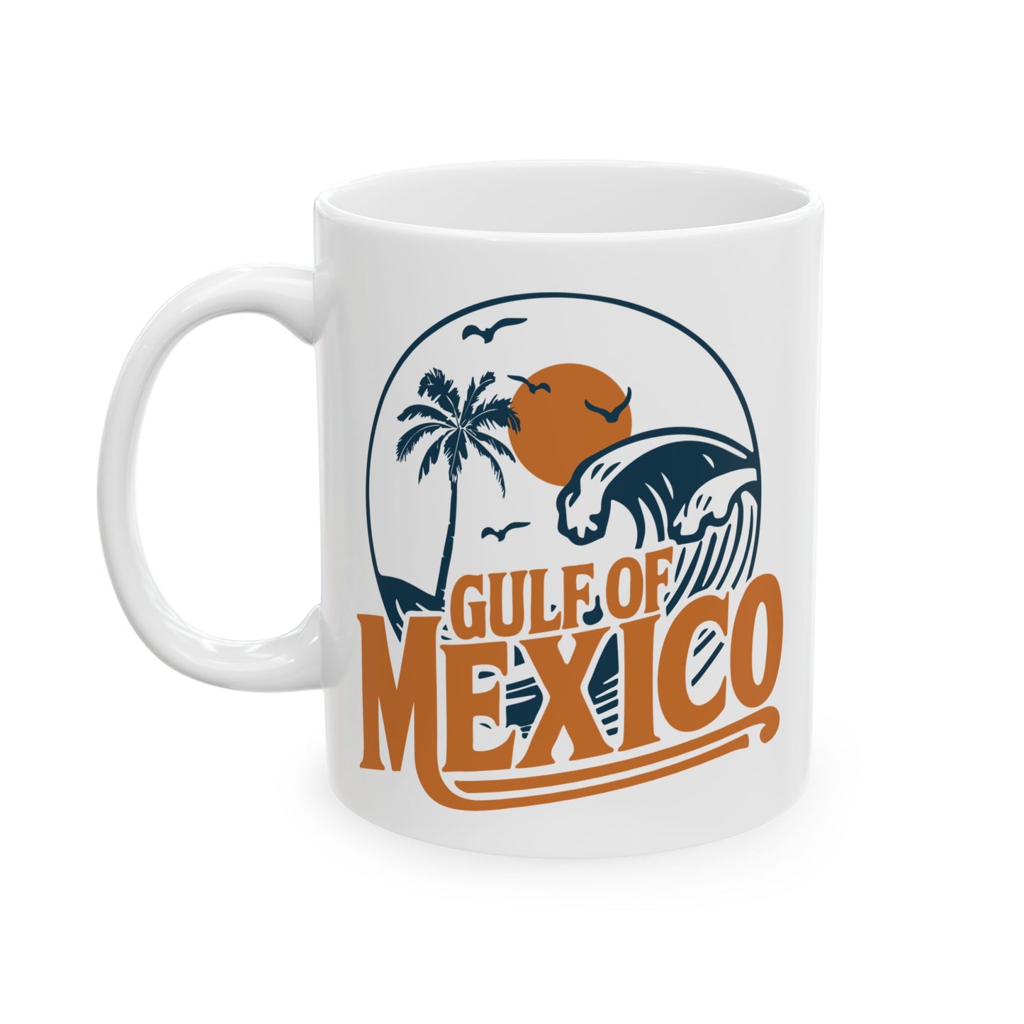 Gulf of Mexico Tropical Mexico Ceramic Mug, Perfect for Coffee Lovers, Gift for Birthdays, Travel Souvenirs, Beach Vibes, 11oz
