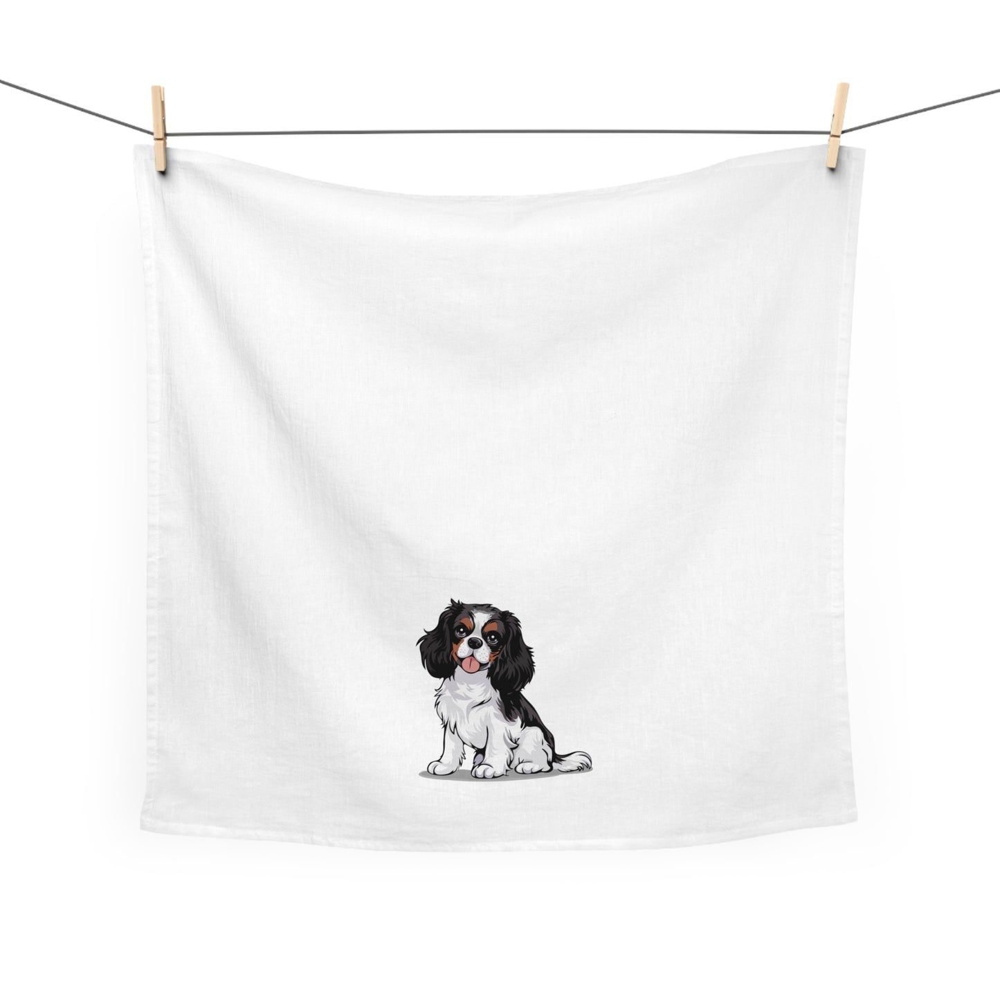 Cavalier King Charles Spaniel Dogs Kitchen Tea Towel, Pet Cavaliers Dog Owners Hand Dish Towels