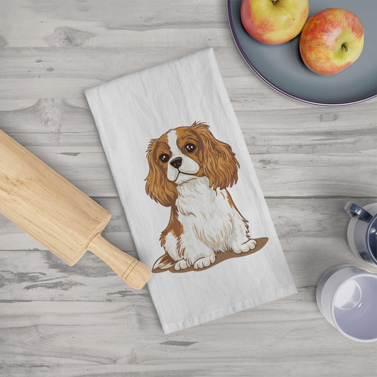 Cavalier King Charles Spaniel Dog Kitchen Tea Towel, Pet Owner Gift, Hand Dish Towels