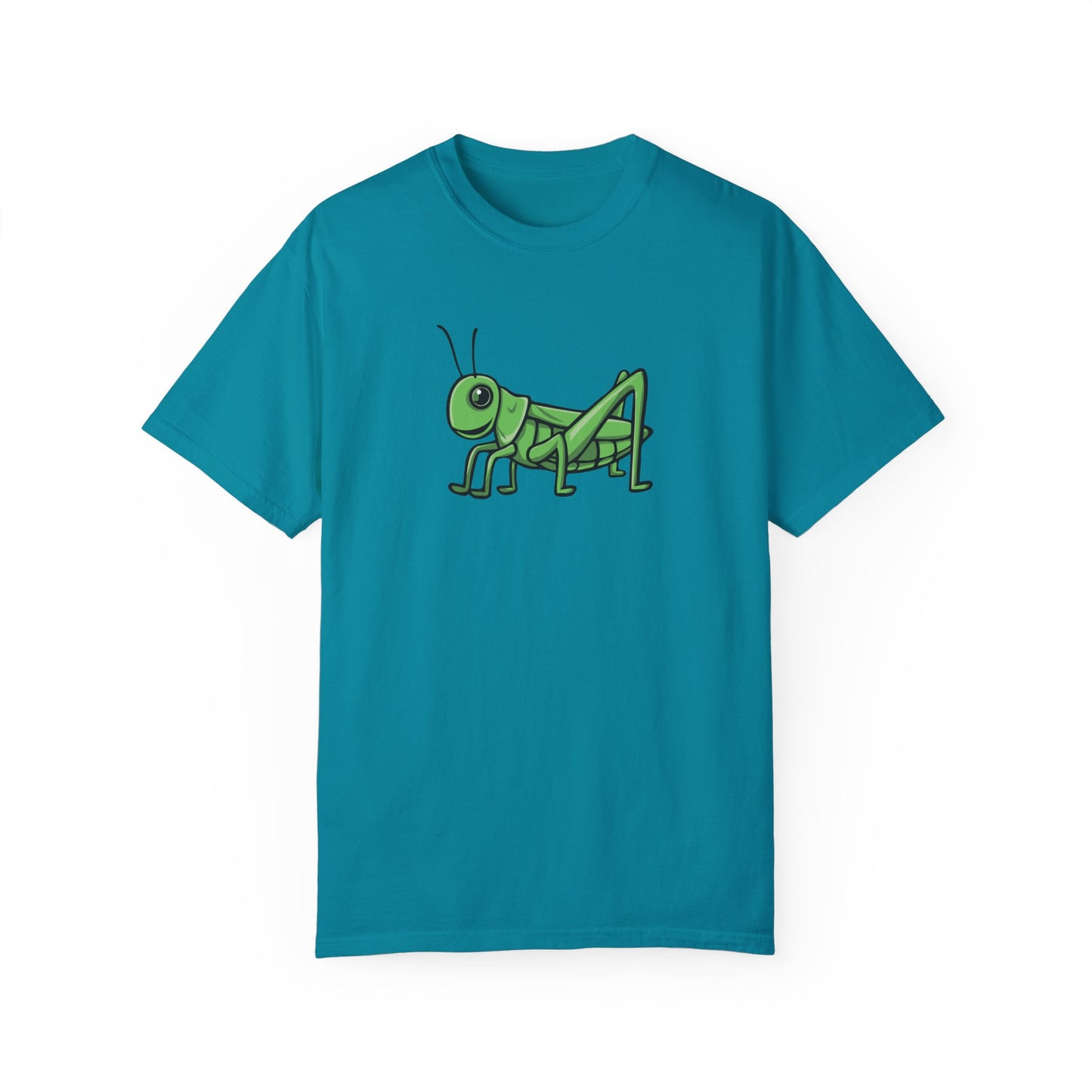 Grasshopper T-shirt Unisex Garment-Dyed Tee with Grass Hopper Bug Insect Print Mens Womens Tshirt