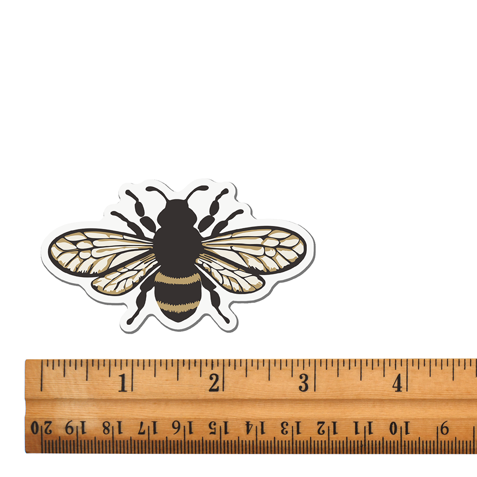 Bee Magnet - 3" Honey Bees Insect Bugs Vinyl Fridge Magnets Indoor Outdoor Bumblebee Bug