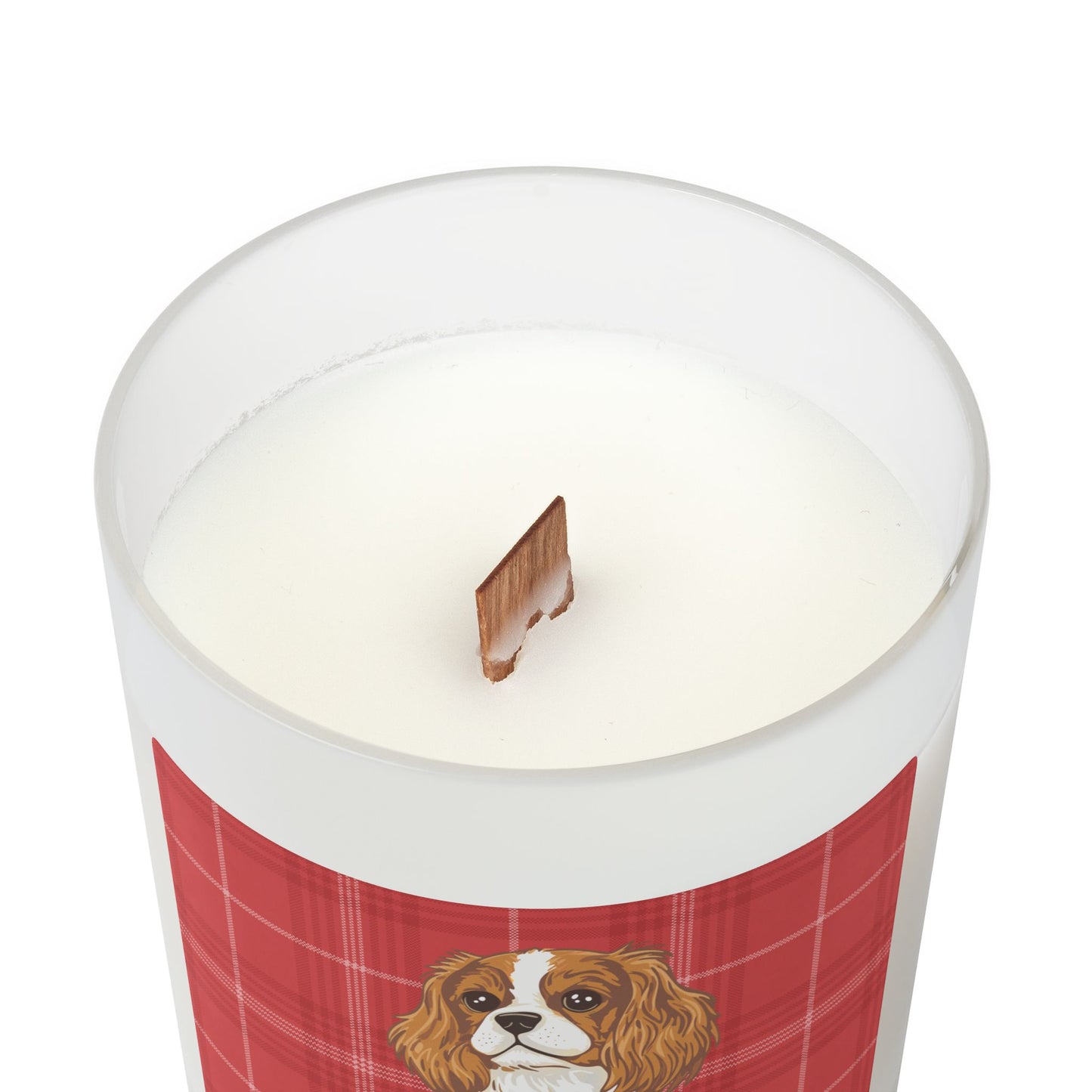 Cavalier Kings Charles Spaniel Dog Frosted Glass Candle, Pet Memorial Gift, Christmas Holiday Candles