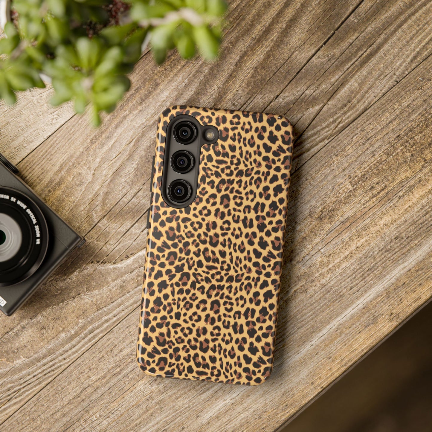 Leopard Print Cell Phone Case, Tough Phone Cases, Safari Cheetah Animal Print Pattern