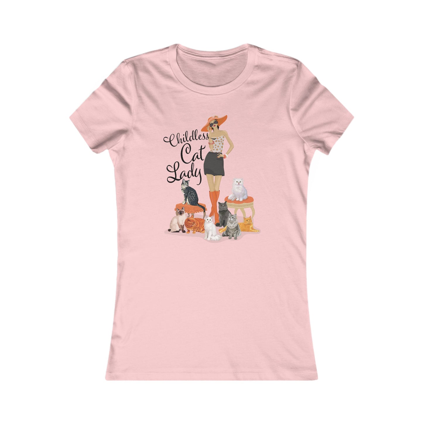 Childless Cat Lady Women's Fitted t-shirt - Crazy Cat Ladies Cat Mom Fitted Tshirt