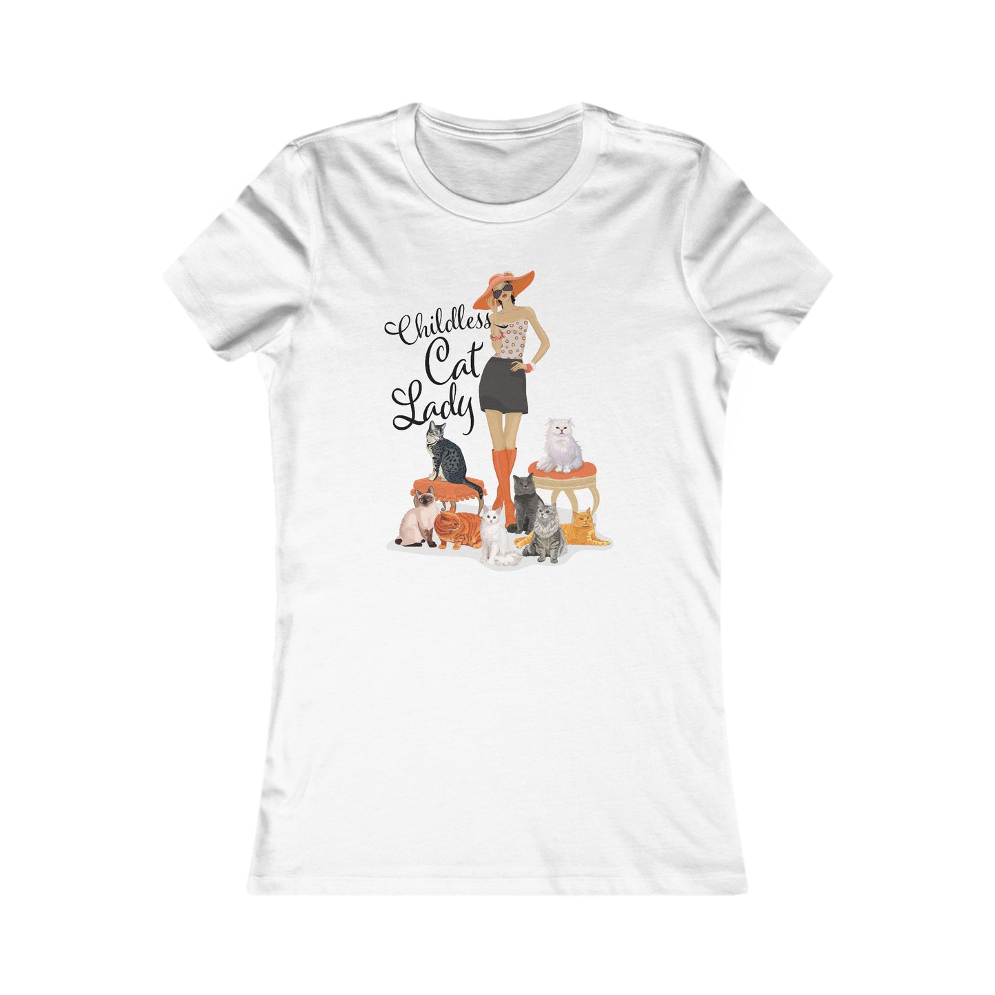 Childless Cat Lady Women's Fitted t-shirt - Crazy Cat Ladies Cat Mom Fitted Tshirt