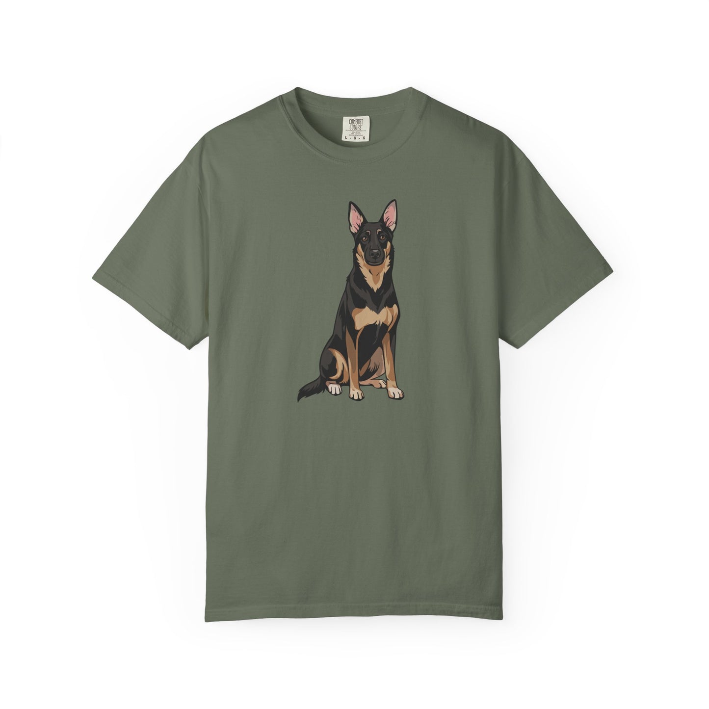 Buddy German Shepherd Dog Unisex T-shirt, Animal Lover Tee, Pet Owner Apparel, Graphic Print Shirt, Puppy Dogs Short Sleeve Top