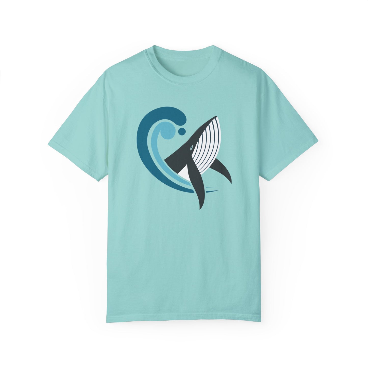 Majestic Whale T-shirt Unisex Mens Womens Garment-Dyed Tee with Sea Animal Whale rint