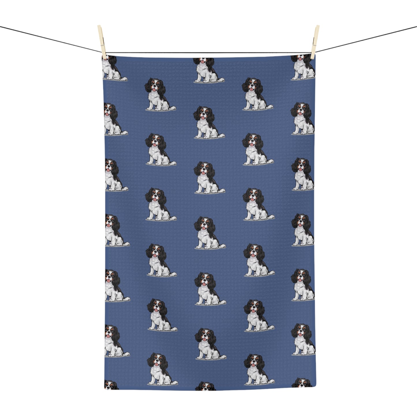 Cavalier King Charles Spaniel Dog Microfiber Tea Towel Kitchen Hand Towel with Pet Dog Cavalier Puppy Print