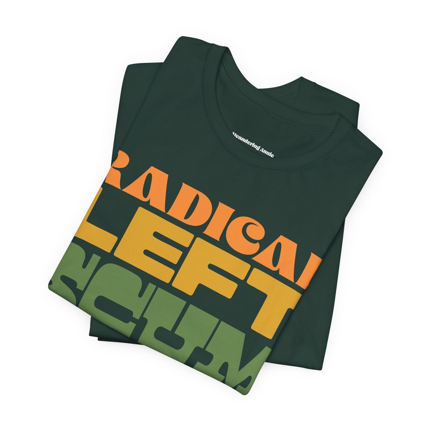 Radical Left Scum T-Shirt | Political Humor Statement Retro Block Letter Tee, Leftist Liberal Graphic Tees, Anti-Trump Shirts