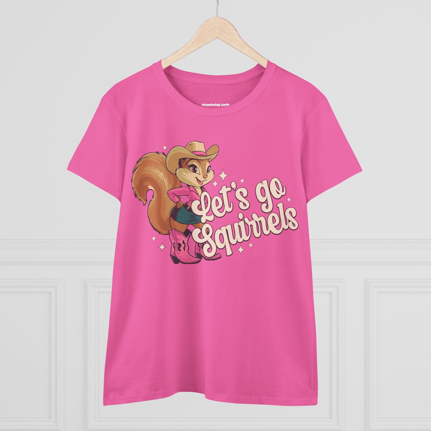 Let's Go Squirrels Ladies T-shirt - Women's Midweight Cotton Tee - Funny Parody Squirrel Print