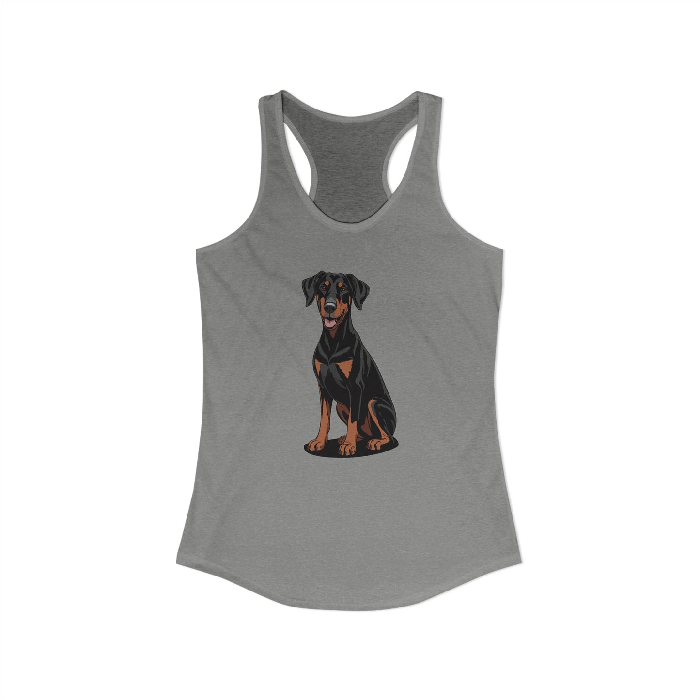 Doberman Pinscher Dogs Racerback Tank Top, Women's Sleeveless Shirt, Doberman Dog Ladies Tops, Dog Mom Pet Owner Shirts