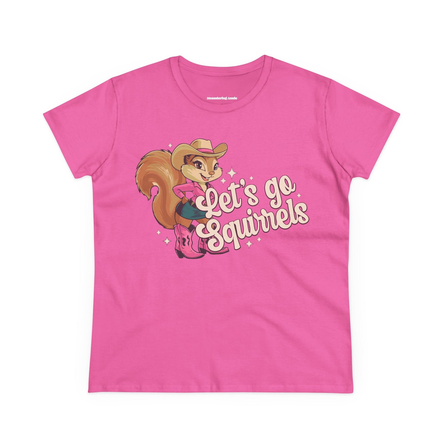 Let's Go Squirrels Ladies T-shirt - Women's Midweight Cotton Tee - Funny Parody Squirrel Print