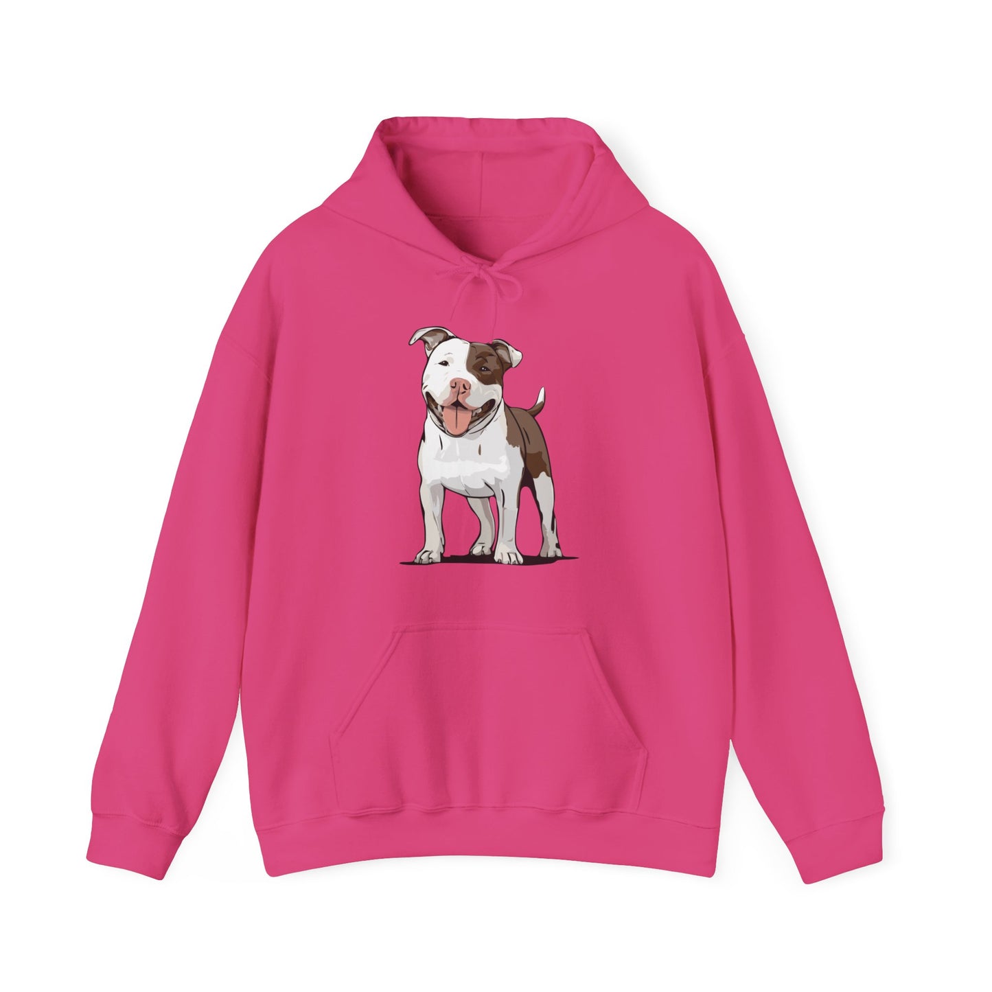 Ollie Dog Pulliver Hoodie Unisex Heavy Blend Hooded Sweatshirt with Pit Bull Dog Pet Design