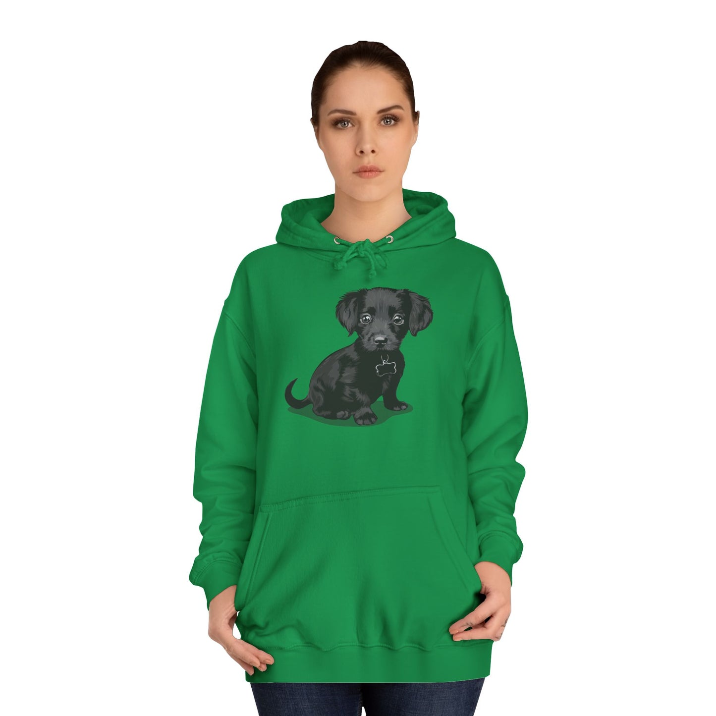 Chiweenie Puppy Dog Graphic Unisex Hoodie, Chihuahua Dachshund Mix Dogs Pullover Hooded Sweatshirt, Dog Lover Gift, Dog Mom Dad Present
