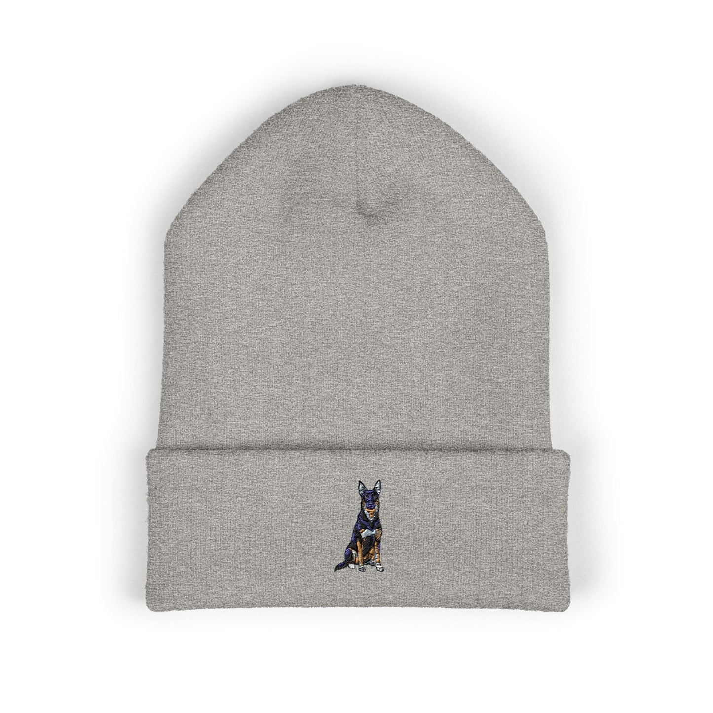 Buddy Embroidered German Shepherd Cuffed Beanie, Dog Lover Knit Hat, Winter Accessories Cap, Pet Owner Gifts, Cozy Beanies