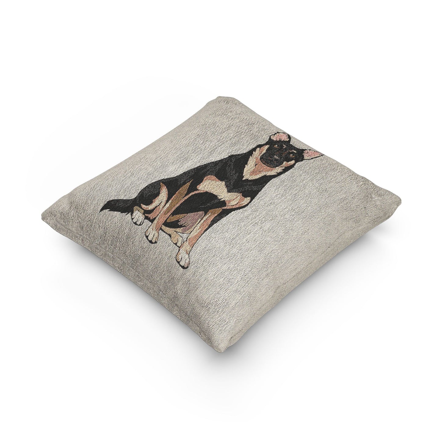 Woven Pillow, German Shepherd Dog Throw Pillow, Home Decor Pet Owner Gift, Sofa Pillow & Cushion Cover, Decorative Pillows