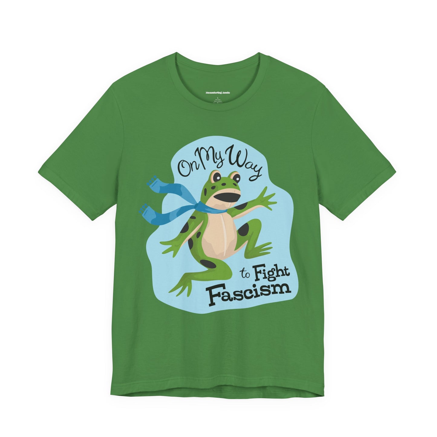 Protest Frogs Activist Tee - Frog Inflatable Costume T-Shirt, On My Way to Fight Fascism Political Humor Tees, Anti-Fascist Shirts