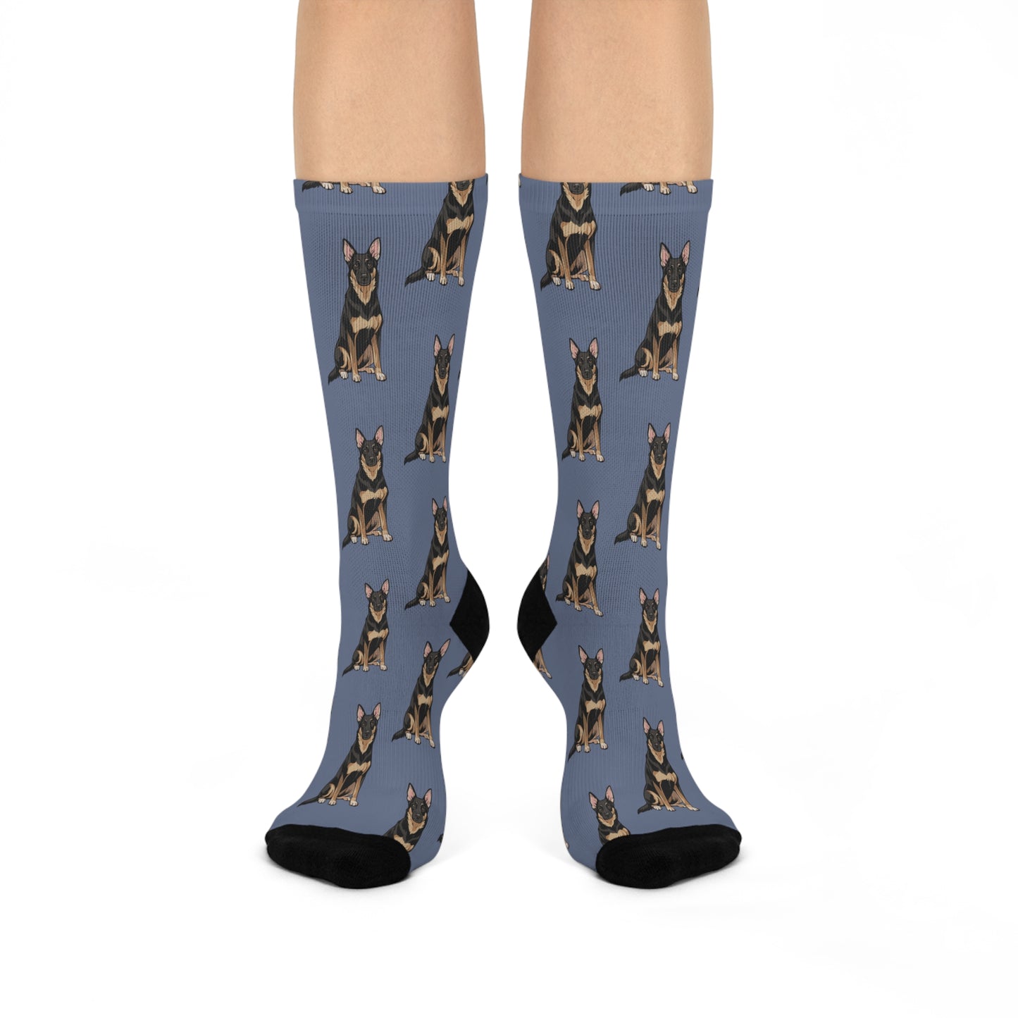 Buddy German Shepherd Dogs Cushioned Crew Socks: Dog Lover Gift, Cute Cozy Footwear, Fun Pet Socks