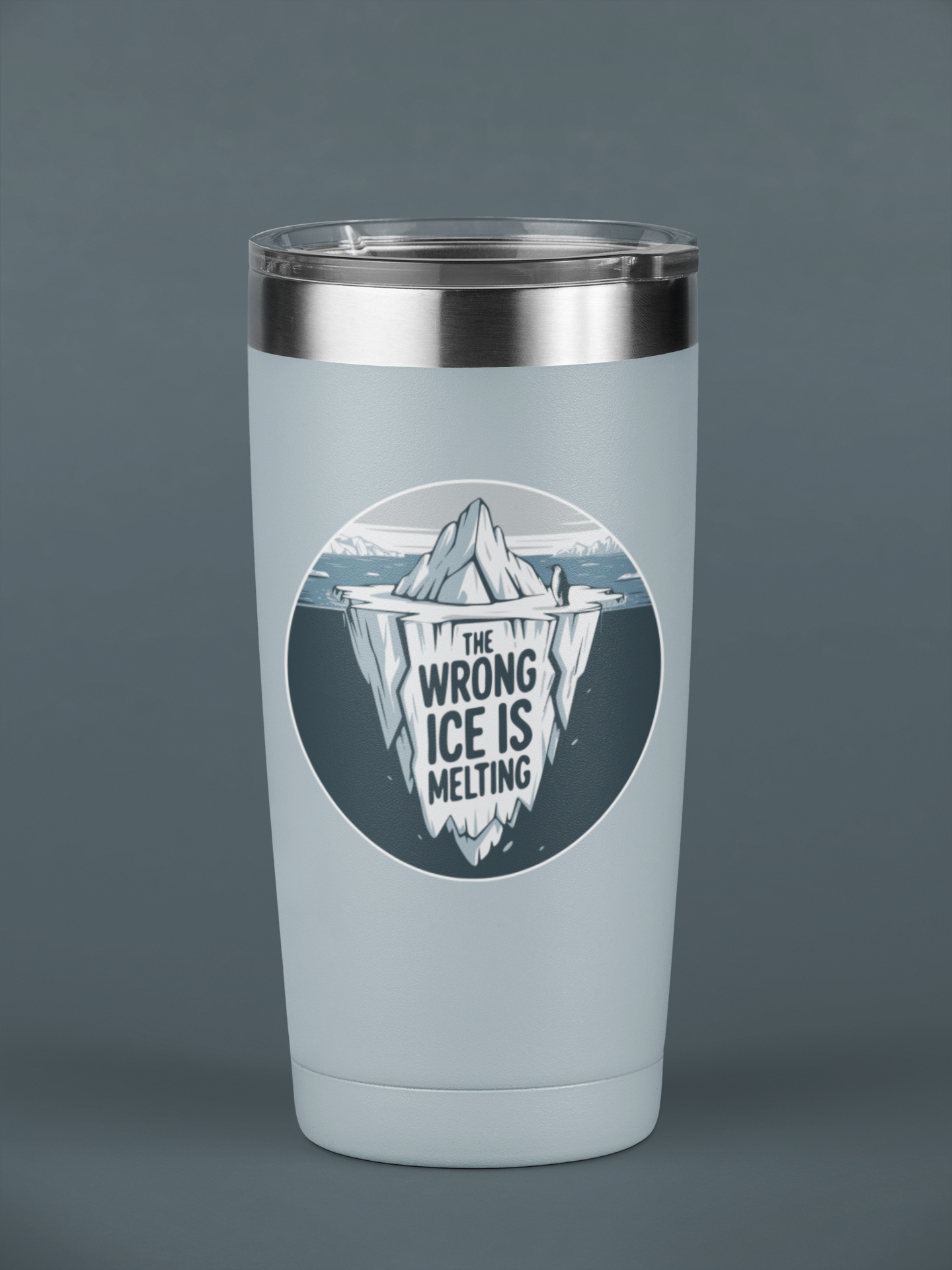 The Wrong ICE Is Melting Sticker - 3.5" Iceberg Penguin Vinyl Decal Stickers Waterproof Outdoor Car, Leftist Political Abolish ICE, Protest