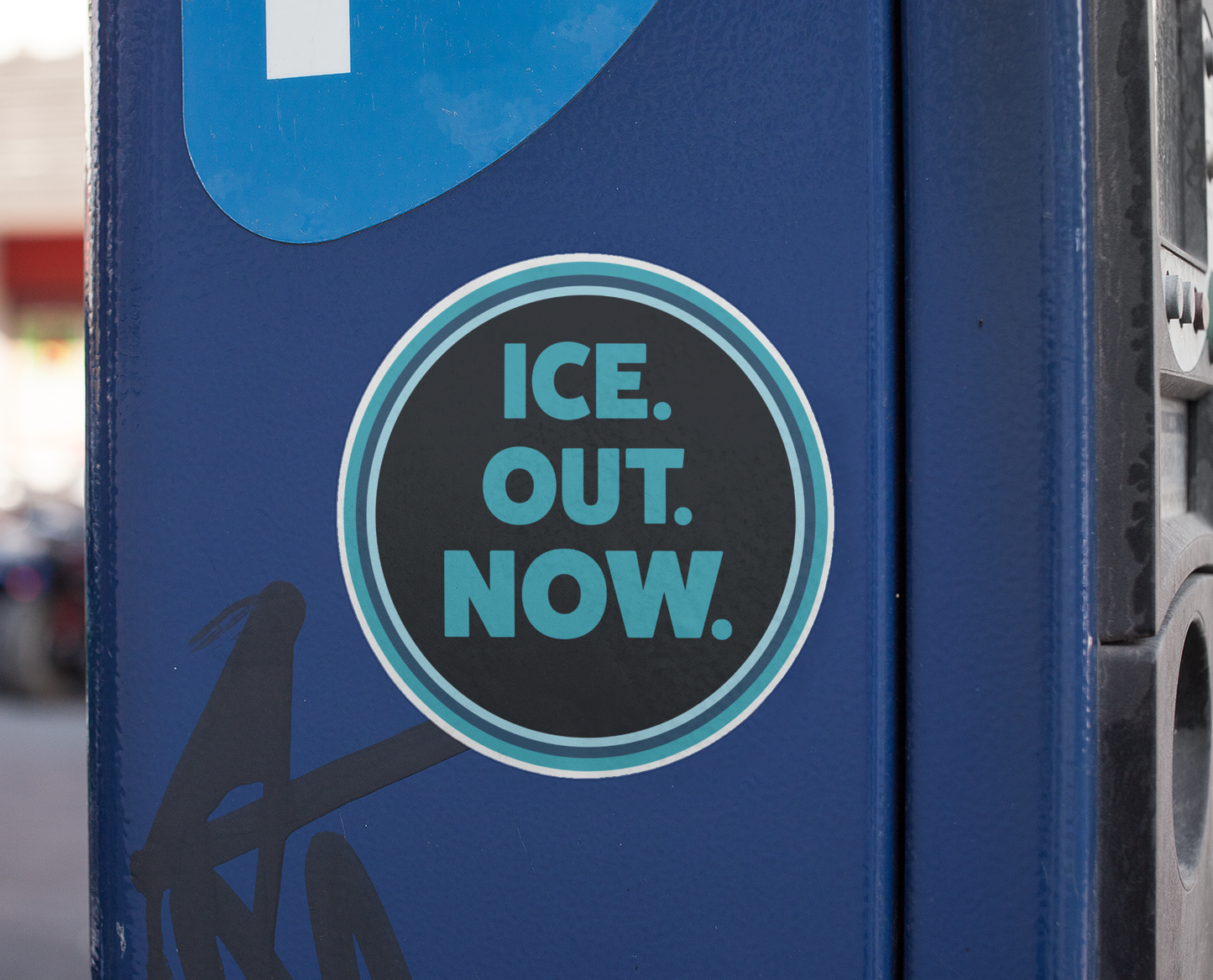 4" ICE Out Now Sticker - Anti-ICE Protest, Human Rights Vinyl Decal Stickers Waterproof Outdoor, Leftist Political Resistance