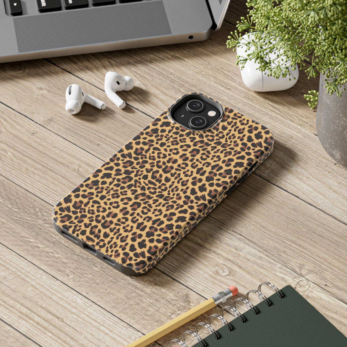 Leopard Print Cell Phone Case, Tough Phone Cases, Safari Cheetah Animal Print Pattern