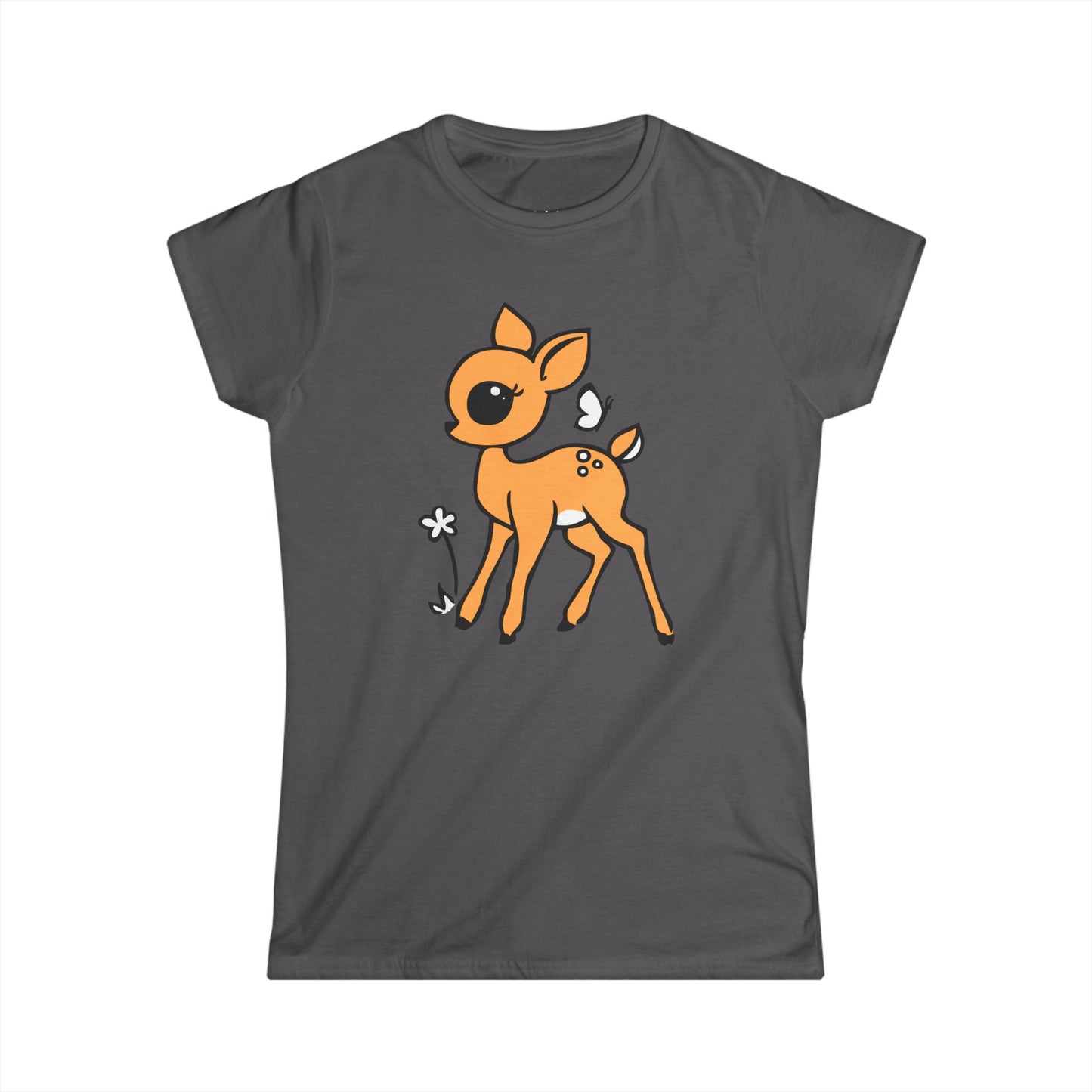 Fawn Baby Deer Ladies Soft T-shirt Women's Softstyle Tee