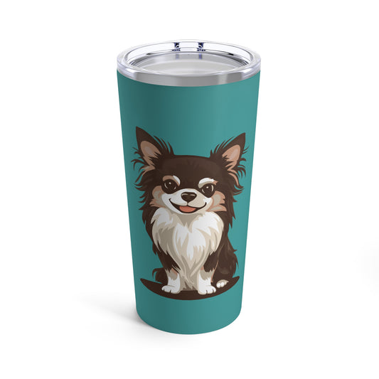 Long Haired Chihuahua Dog Pet Insulated Stainless Steel Tumbler 20oz