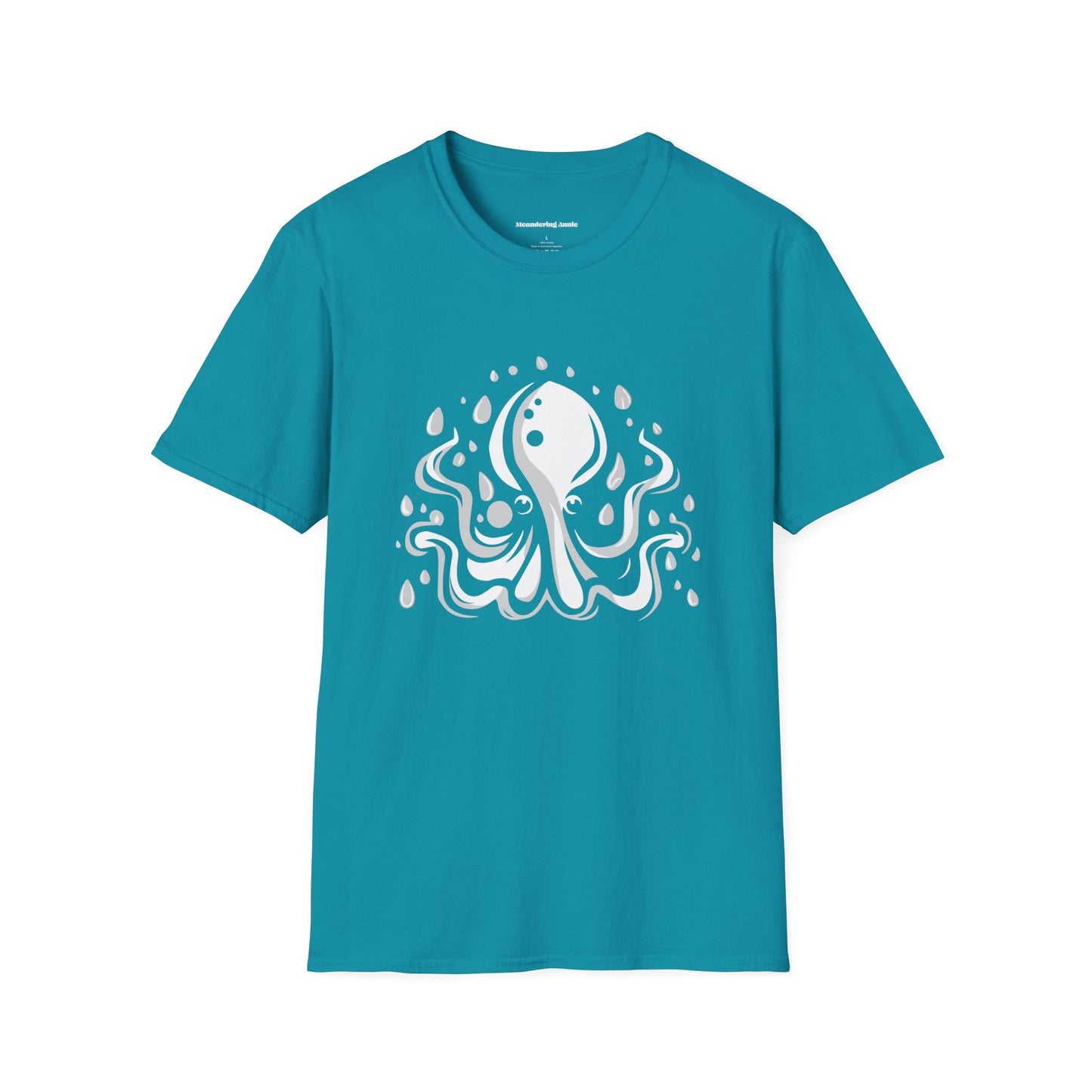 Elusive Octopus Soft T-shirt Unisex Softstyle Tee with Octopus Sea Creature Print