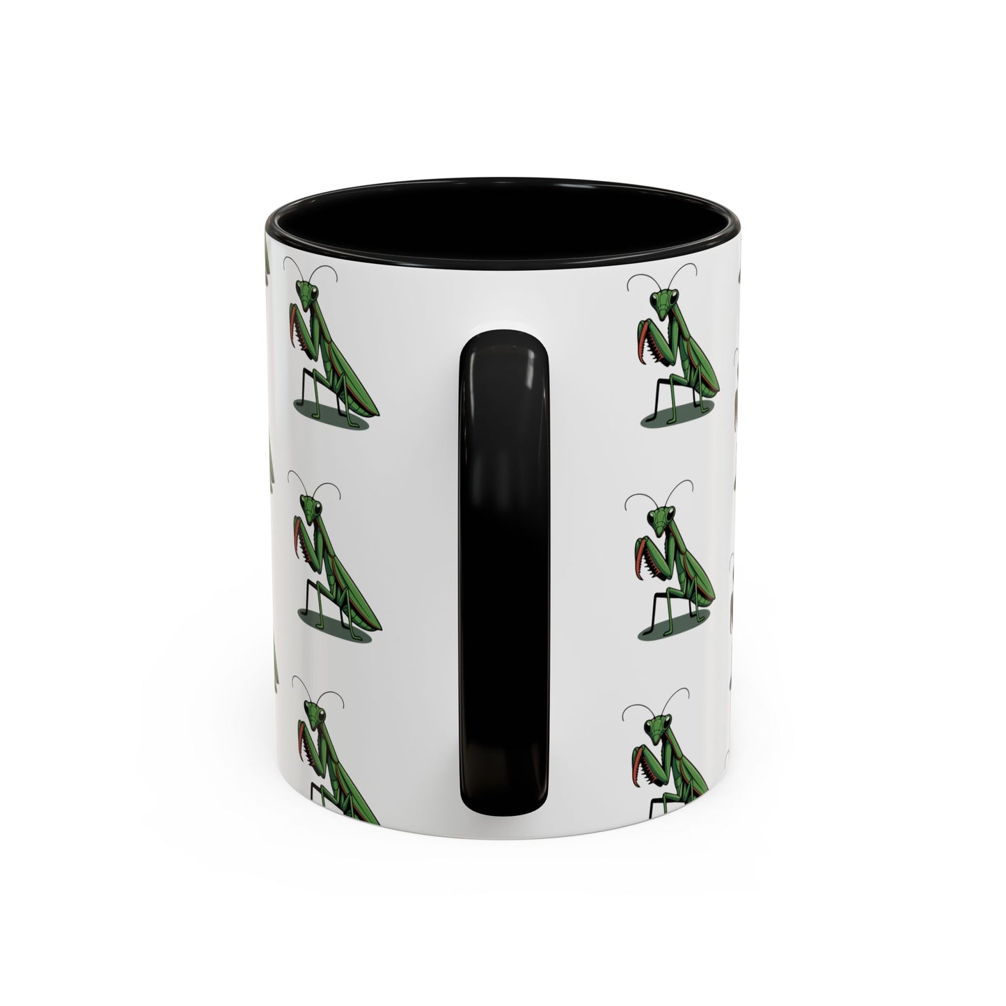 Praying Mantis Bug Pattern Coffee Mug | 11oz Insect Bugs Ceramic Tea Mugs, Nature Garden Drinkware