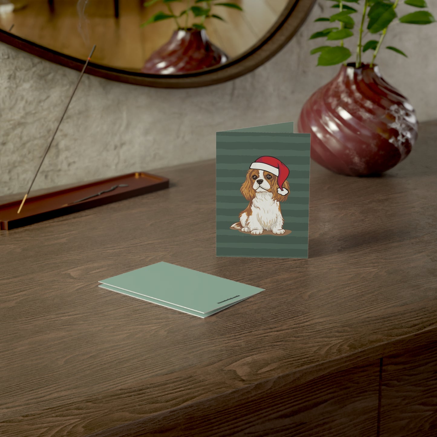 Christmas Cavalier King Charles Spaniel Dog Greeting Cards, Holiday Card 10, 30, 50 Pack + Envelopes