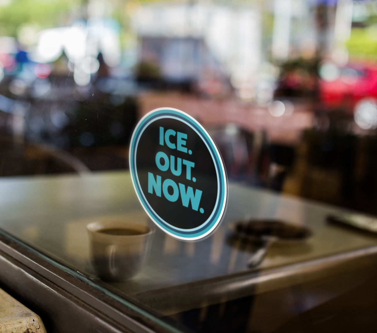 4" ICE Out Now Sticker - Anti-ICE Protest, Human Rights Vinyl Decal Stickers Waterproof Outdoor, Leftist Political Resistance