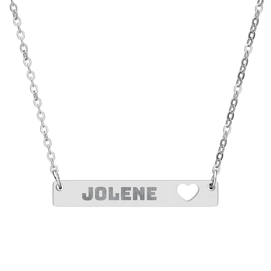 Personalized Cutout Heart Necklace, Engraved Jewelry Gift, Custom Name Necklace, Unique Gift for Her, Meaningful Keepsake