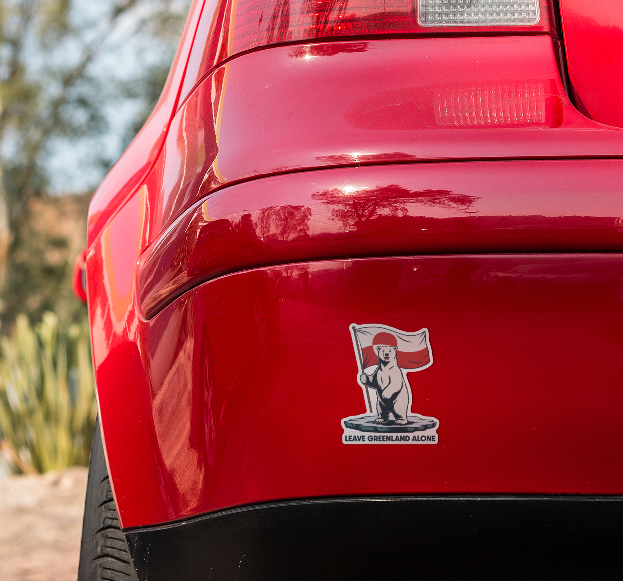 4" Leave Greenland Alone Sticker - Iceberg Polar Bear Vinyl Decal Stickers Waterproof Outdoor Car, Leftist Political Anti-Trump Protest