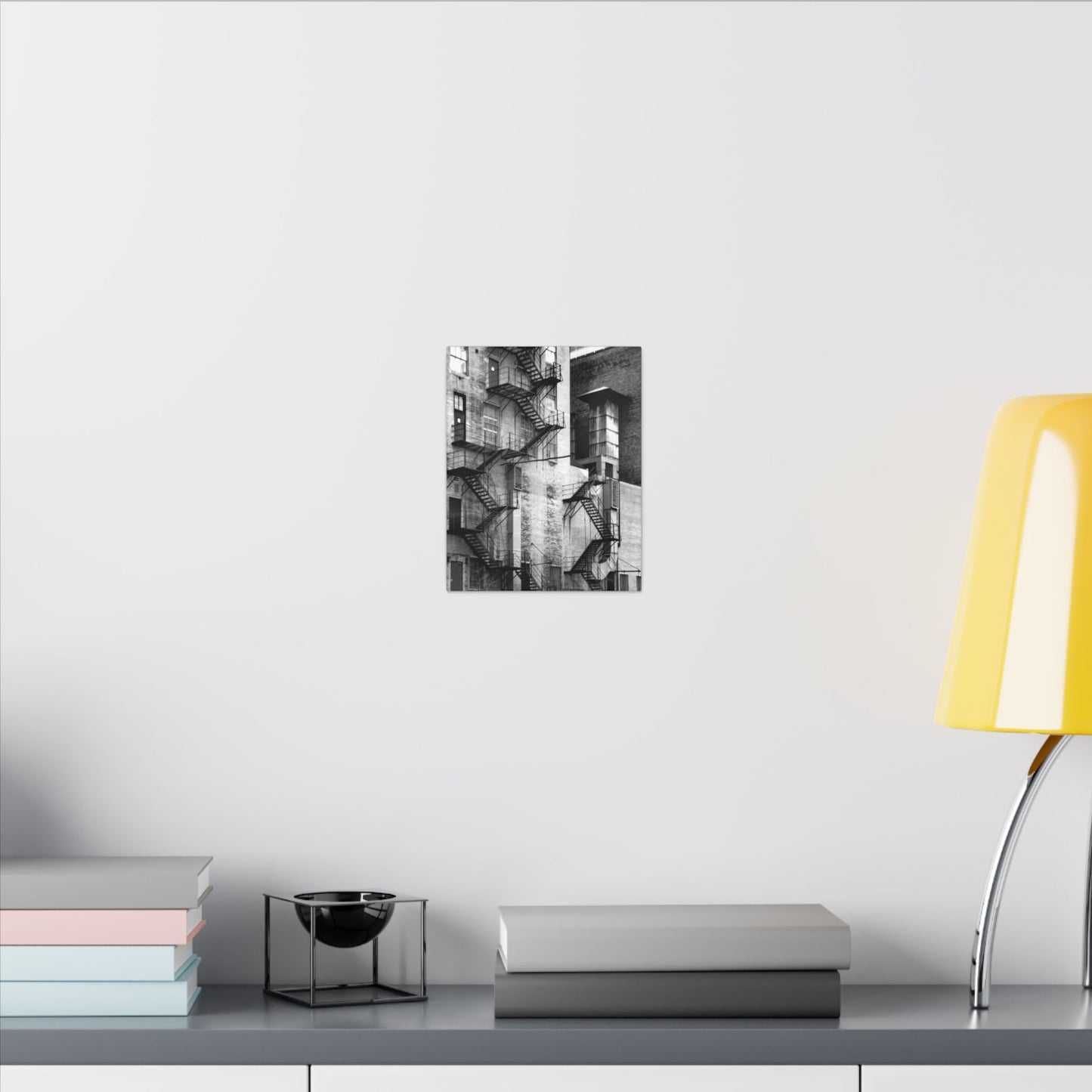Downtown Chicago Black & White Photography Matte Canvas, Stretched, 0.75" - Home Decor Wall Art with Urban Chicago Building Print