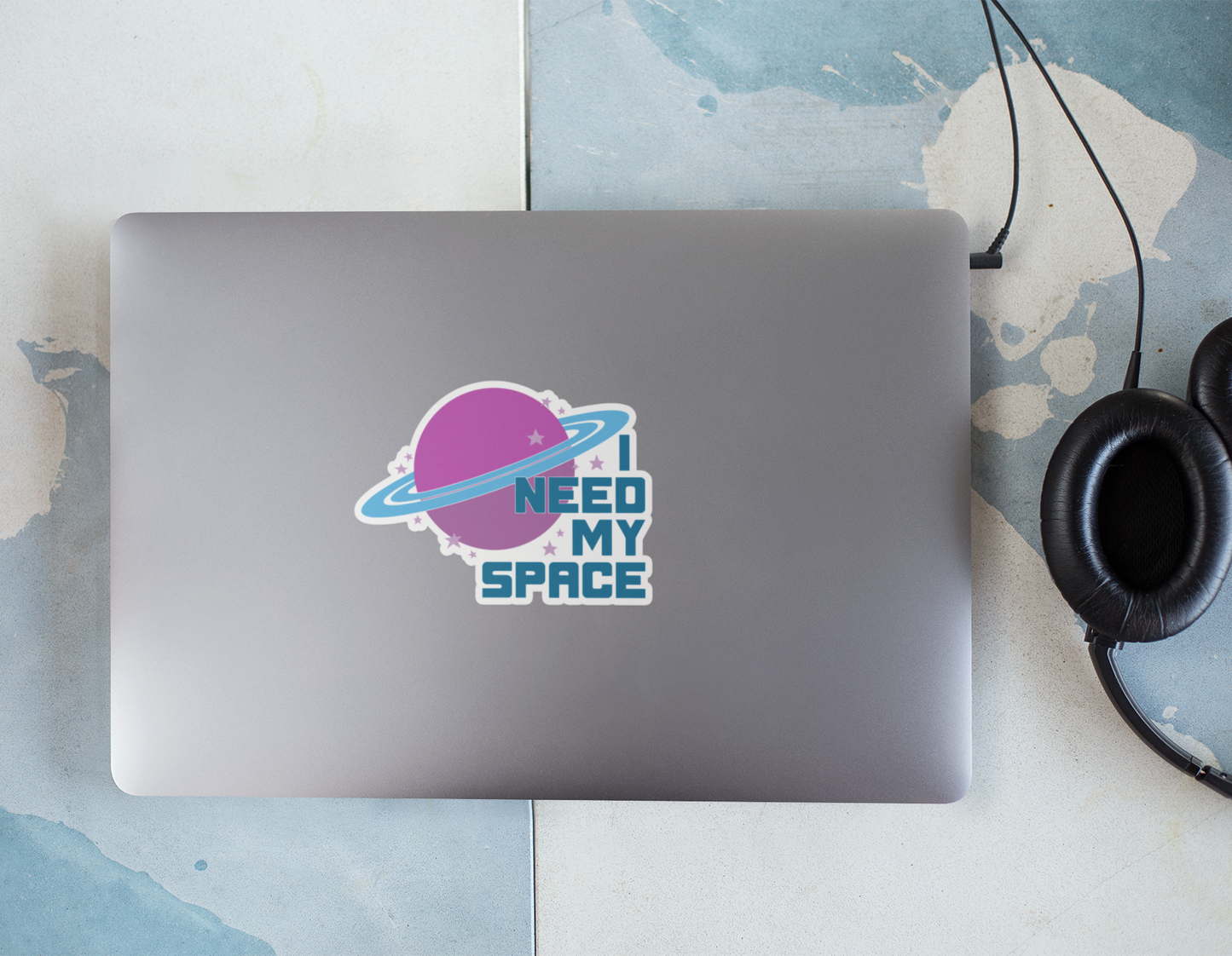 I Need My Space Sticker - 3.5" Waterproof, Fade-Resistant Decal Stickers Introvert Outerspace