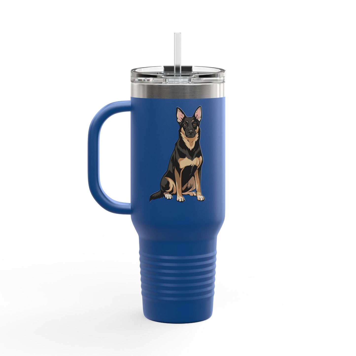 Buddy German Shepherd Dog Insulated Travel Mug, Dog Lover Gift, Pet Owner Present, Puppy Dogs Drinkware Coffee Mugs, Water Bottle
