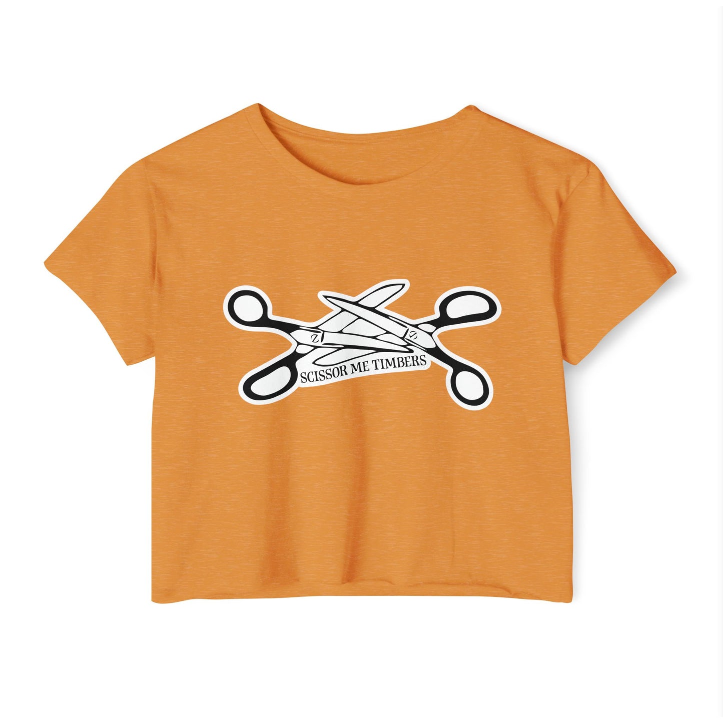 Scissor Me Timbers Crop Top, Womens LGBTQIA Summer Pride Festival Cropped Tee, Funny Lesbian Gay Queer Apparel Scissors