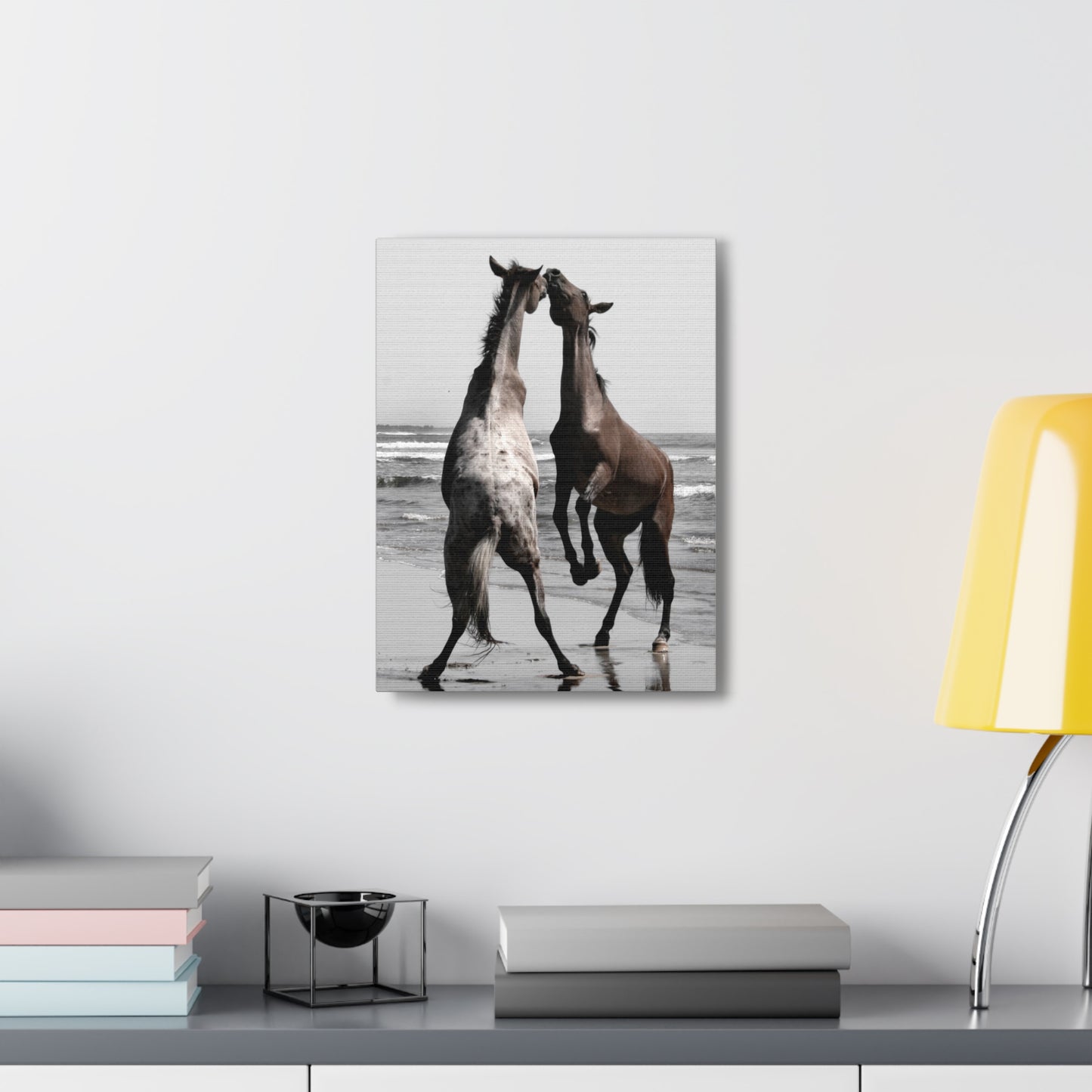 Wild Horses on the Beach Photography Canvas Gallery Wraps - Photography Wall Art Canvas Print of Horses in Mazatlan, Mexico