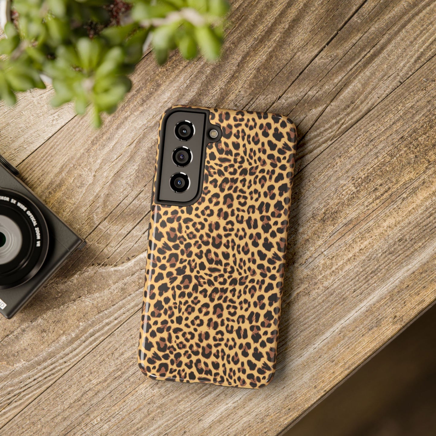 Leopard Print Cell Phone Case, Tough Phone Cases, Safari Cheetah Animal Print Pattern
