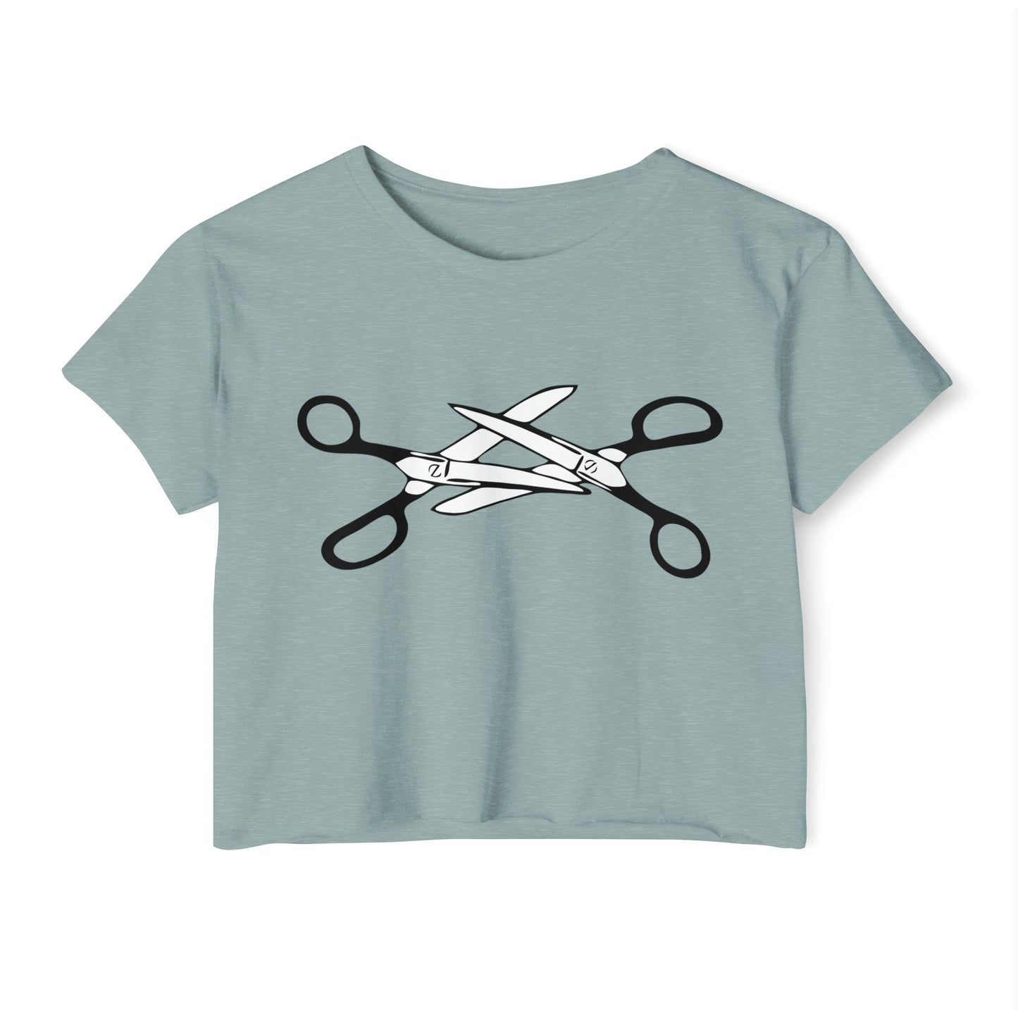 Scissors Crop Top, Womens LGBTQIA Summer Pride Festival Cropped Tee, Funny Lesbian Gay Queer Apparel Scissors