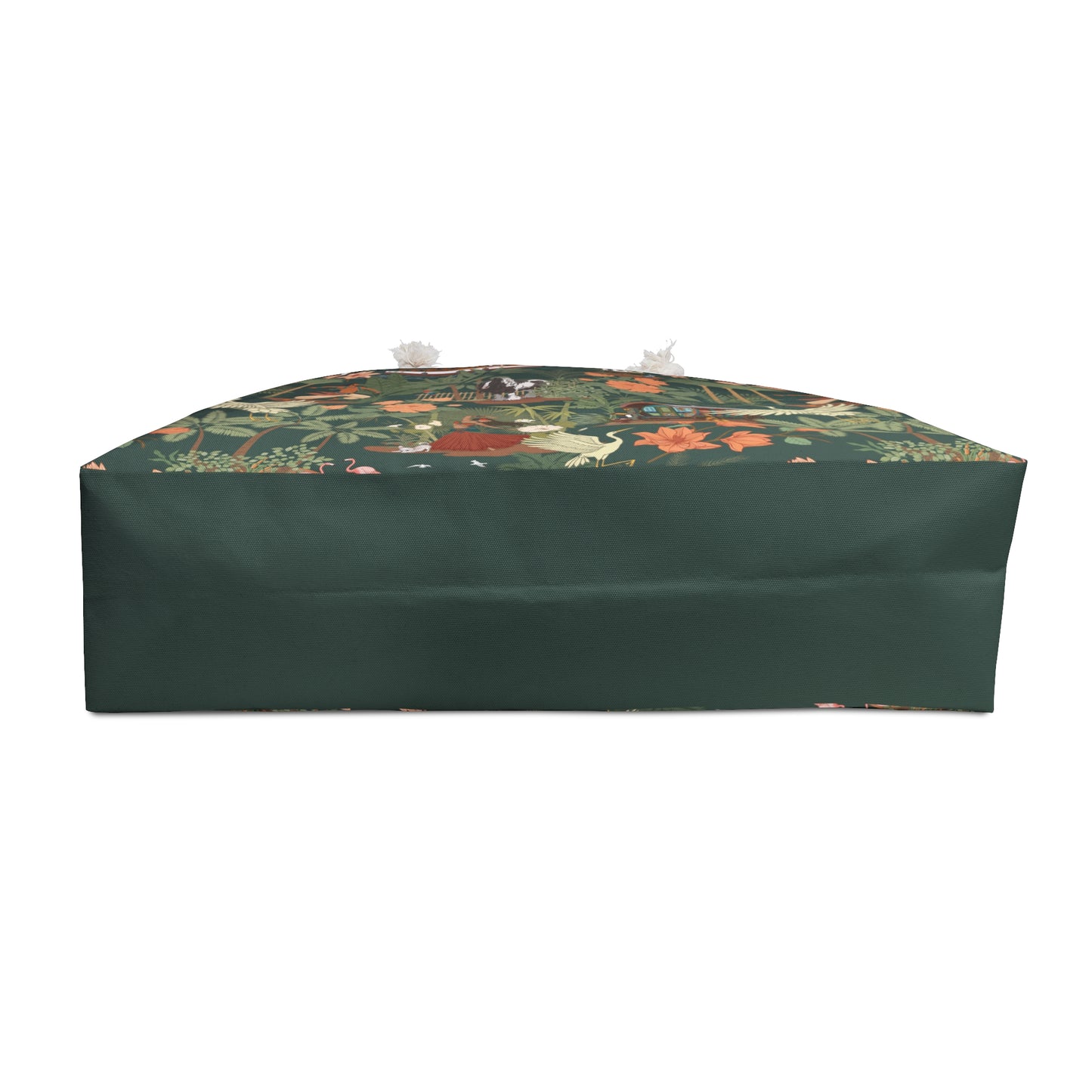 Tropical Nomad Jungle Birds Weekender Bag | Green Floral Parrots Beach Pool Travel Tote
