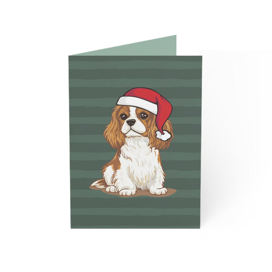 Christmas Cavalier King Charles Spaniel Dog Greeting Cards, Holiday Card 10, 30, 50 Pack + Envelopes