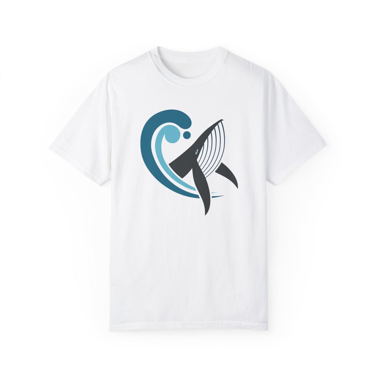 Majestic Whale T-shirt Unisex Mens Womens Garment-Dyed Tee with Sea Animal Whale rint