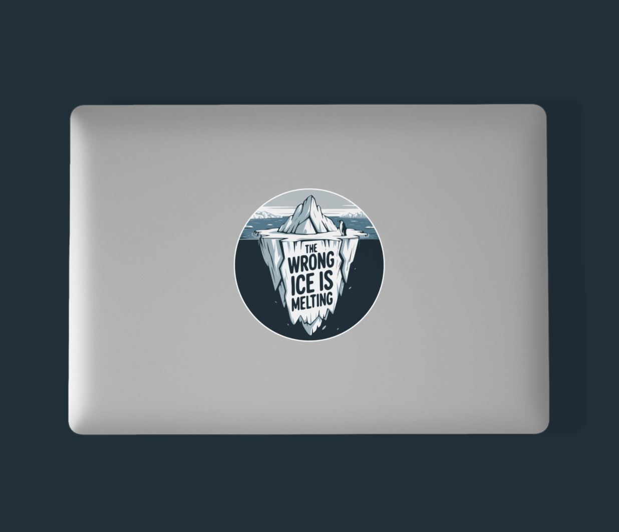 The Wrong ICE Is Melting Sticker - 3.5" Iceberg Penguin Vinyl Decal Stickers Waterproof Outdoor Car, Leftist Political Abolish ICE, Protest