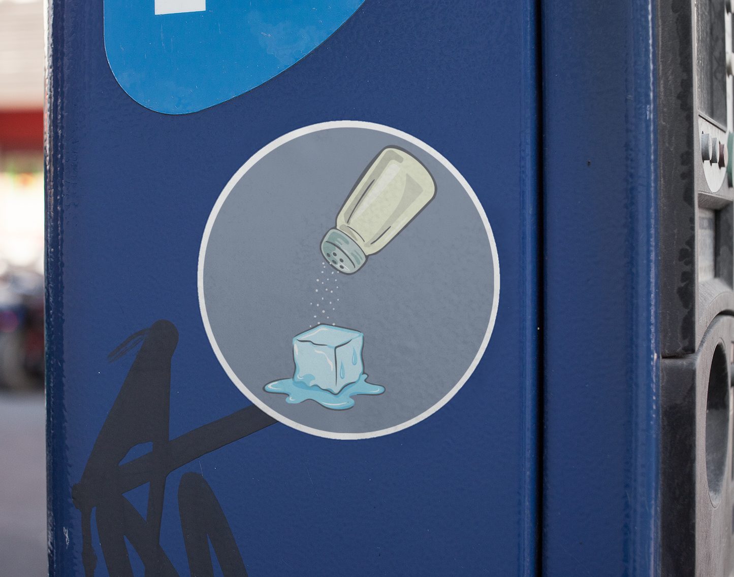 4" Salt Melting ICE Cube Sticker - Abolish ICE Protest, Human Rights Vinyl Decal Stickers Waterproof Outdoor, Leftist Political Resistance