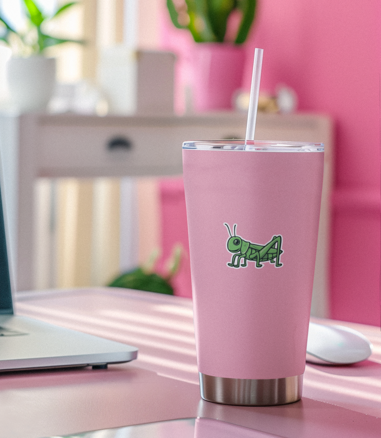 Grasshopper Sticker - Waterproof, Fade-Resistant Decal Stickers Grass Hopper Insect Bug, 2" or 3", 1, 3, 5, 10 or 20 Pack Sticker Bundle