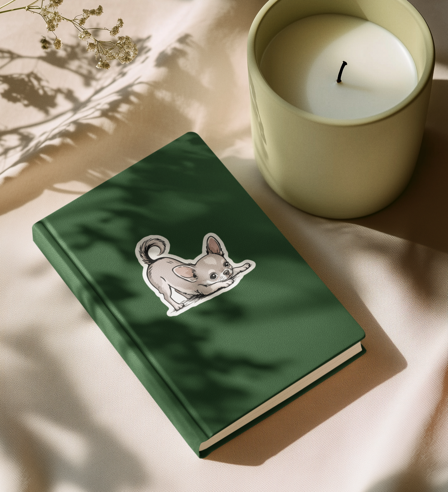 3" Playful Chihuahua Puppy Sticker - Downward Dog Stretching Chihuahuas Waterproof Vinyl Decal Stickers