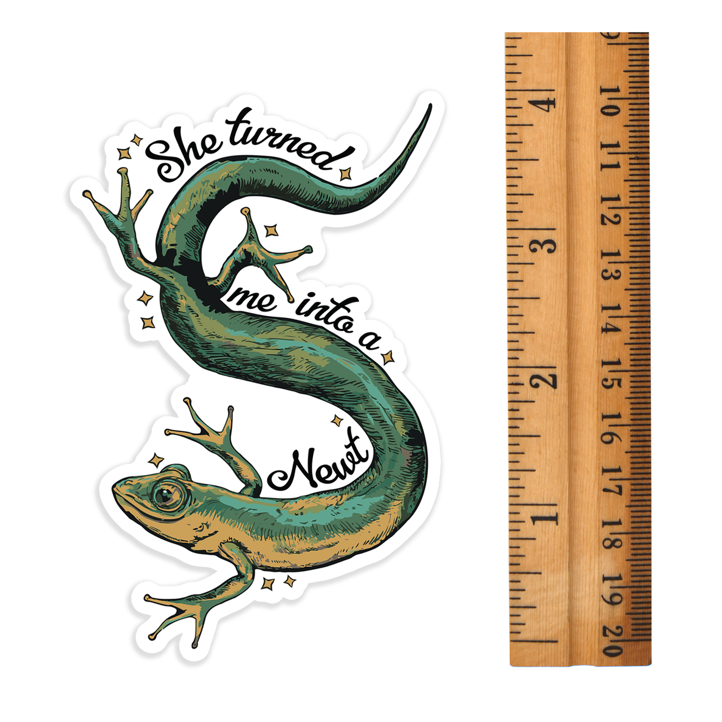 4" She Turned Me Into A Newt Sticker - Waterproof, Fade-Resistant Decal Stickers